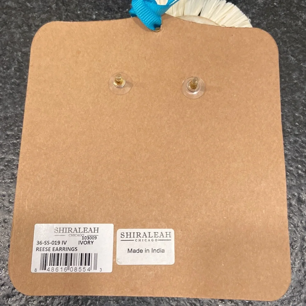 Shiraleah Reese NWT bohemian earrings cream fringe